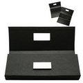 Tri-fold single pen box with mental name plate(Screen printed)